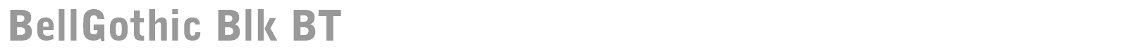 BellGothic Blk BT font preview